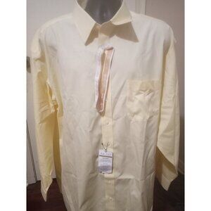 Roundtree & Yorke Gold Label Non Iron EZ NWT Yellow Dress Shirt 19 36/37 (3XL)